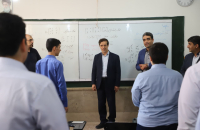 نواختن زنگ اول مهر در دبیرستان شهید قدوسی با حضور شهردار قم
