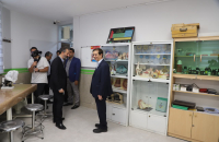 نواختن زنگ اول مهر در دبیرستان شهید قدوسی با حضور شهردار قم